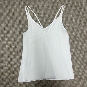 Topshop Women’s White Double Strap Cami Tanktop